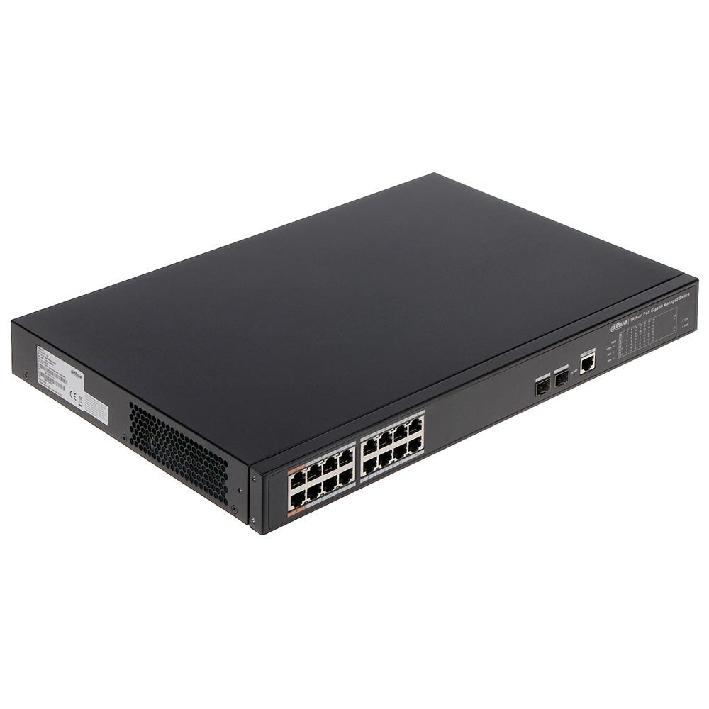 DAHUA Switch PoE 16-portni gigabitni layer 2 upravljivi PFS4218-16GT-190