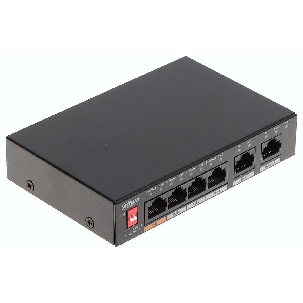 DAHUA Switch PoE 4-portni PFS3006-4ET-60-V2
