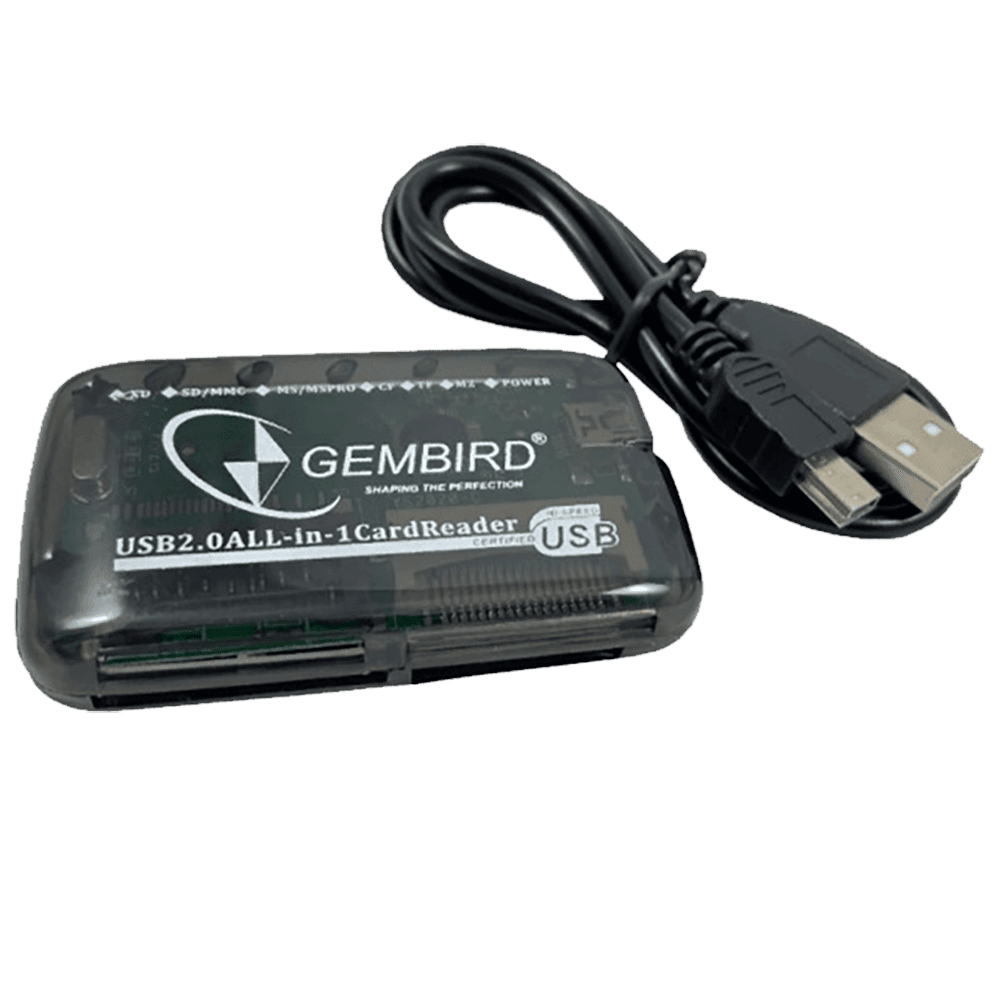 GEMBIRD Čitač memorijskih kartica FD2-ALLIN1-BLK USB2.0 (343) crni