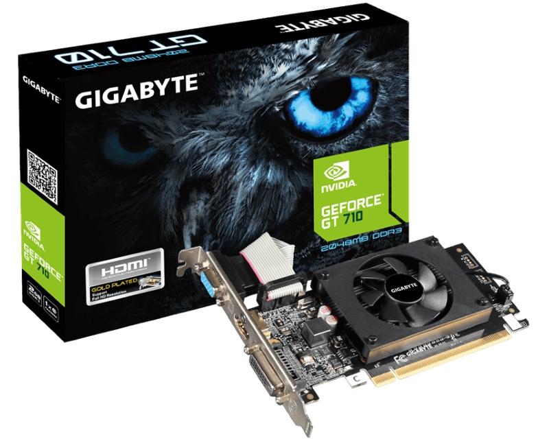 Selected image for GIGABYTE Grafička karta nVidia GeForce GT 710 2GB 64bit GV-N710D3-2GL rev 2.0