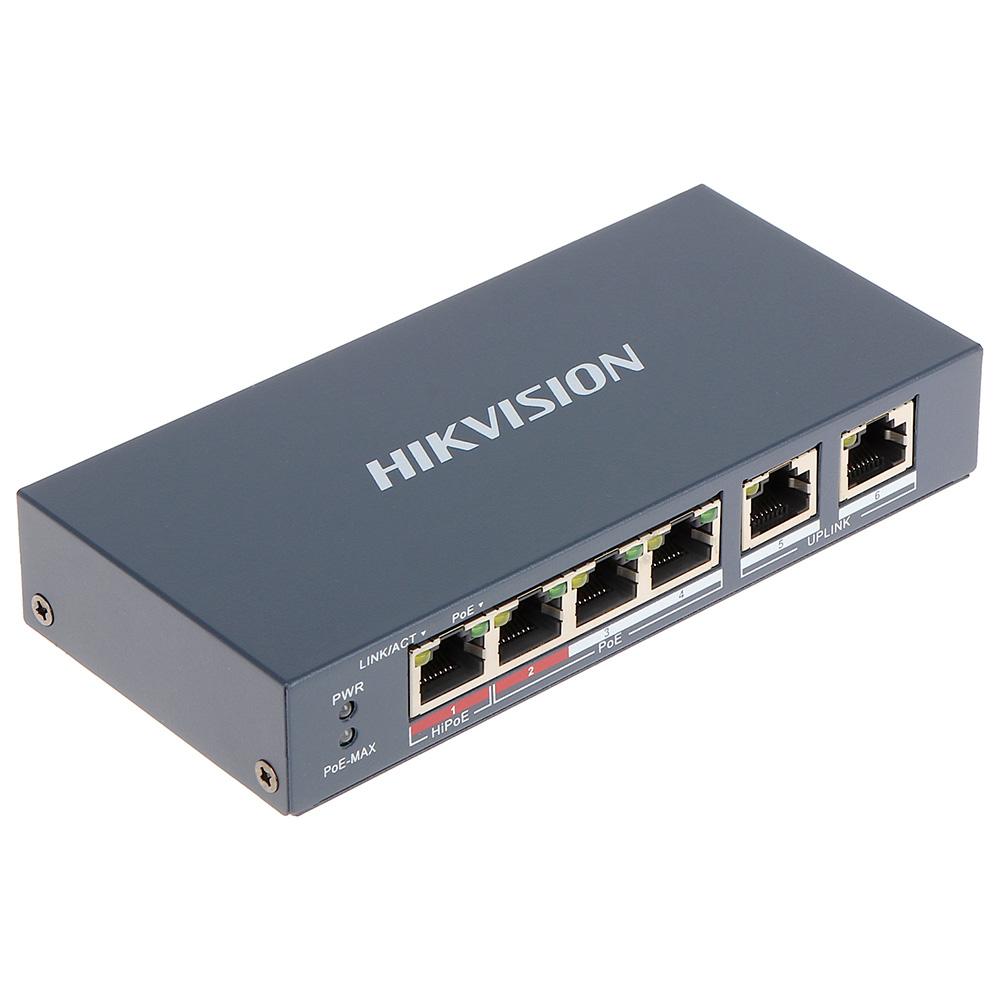 Selected image for HIKVISION Switch PoE 4-portni DS-3E0106HP-E