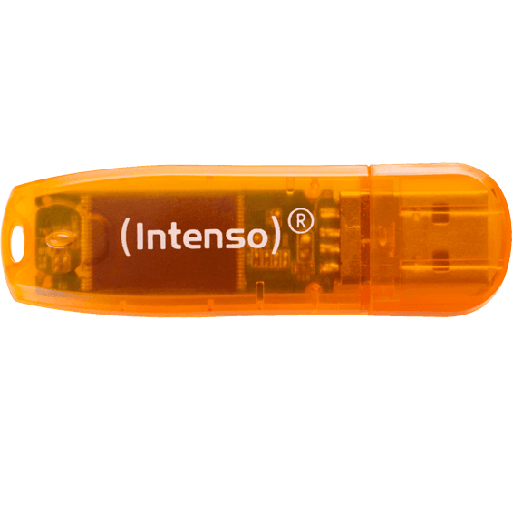 INTENSO USB Flash drive 64GB Hi-Speed USB 2.0 Rainbow Line narandžasti