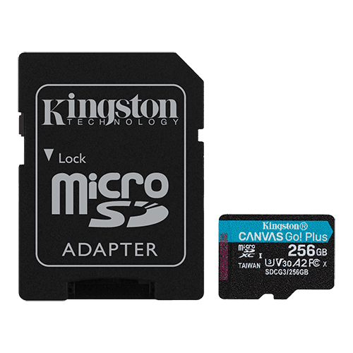 Selected image for KINGSTON Memorijska kartica Micro SD Card 256GB +SD adapter SDCG3/256GB - 170/90 MB/s