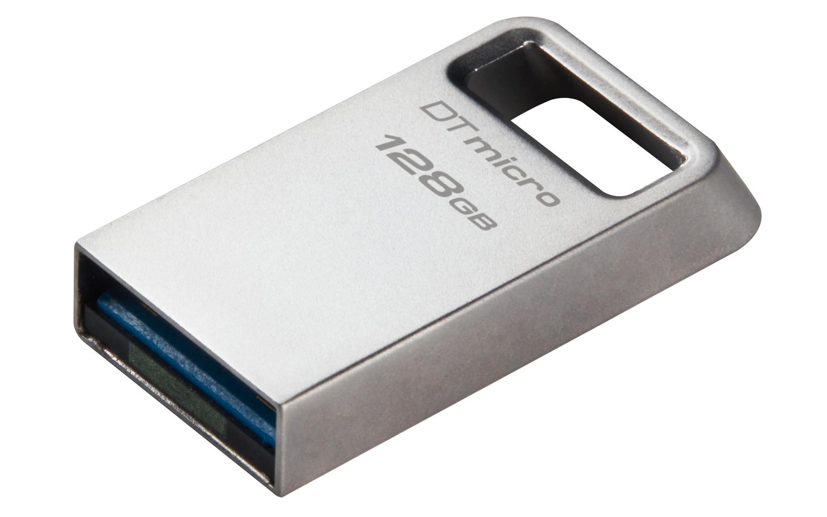 Kingston DataTraveler Micro USB Flash memorija, 128 GB, Srebrna