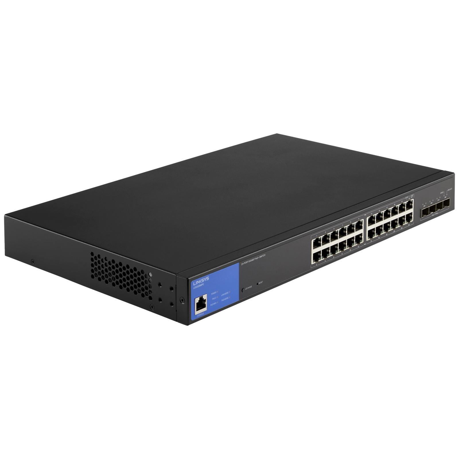 LINKSYS 24-portni upravljivi gigabitni PoE+ 4x SFP/SFP+ switch LGS328MPC-EU