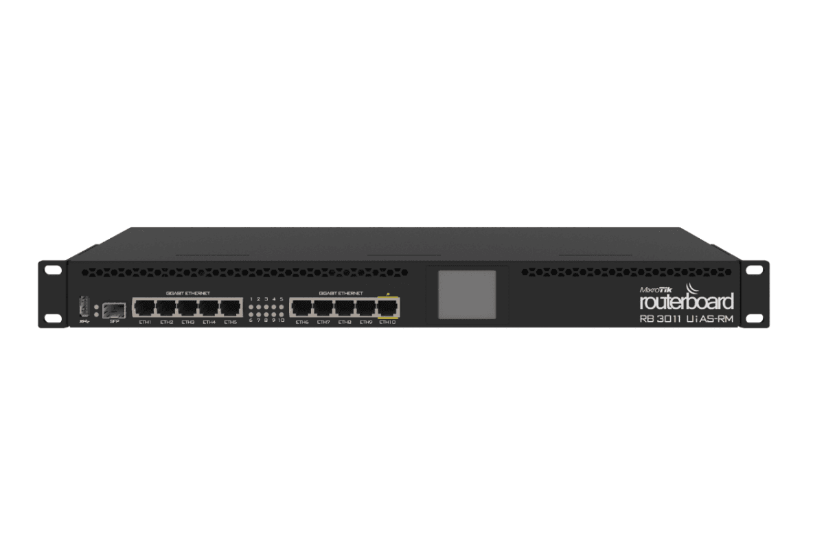 Selected image for MIKROTIK LAN Ruter RouterBoard RB3011UiAS-RM sa 11 LAN/WAN (10xGigabit+1SFP)