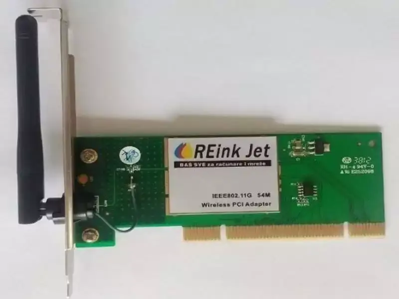 REINKJET Wi-fi mrežna kartica sa ugrađenom fiksnom antenom PCI 2,4GHz 54Mbps B/G Atheros RWL548P