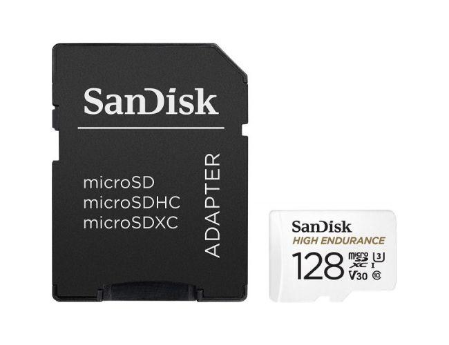 SanDisk High Endurance MicroSDXC Memorijska kartica, 128 GB, 100/40 MB/s + SD Adapter
