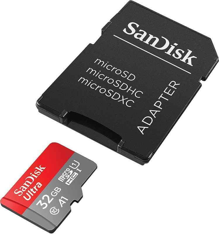 SanDisk Ultra MicroSDHC Memorijska kartica, 32 GB, 120 MB/s + SD Adapter