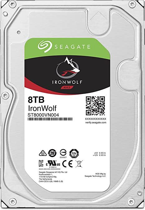 SEAGATE Hard disk IronWolf 8TB NAS HDD 3.5 Inch SATA 6Gb/s 7200 RPM 256MB