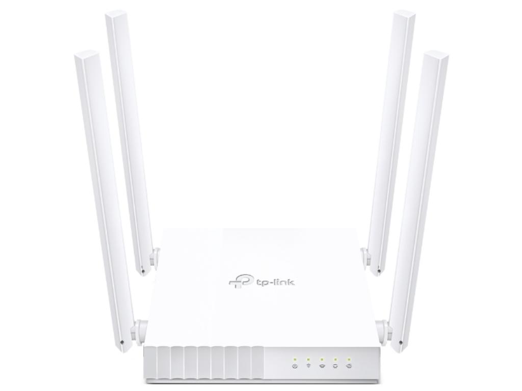 TP-LINK Bežični ruter ARCHER C24 Wi-Fi AC750 433Mbps 300Mbps 1xWAN 4xLAN 3 antene beli