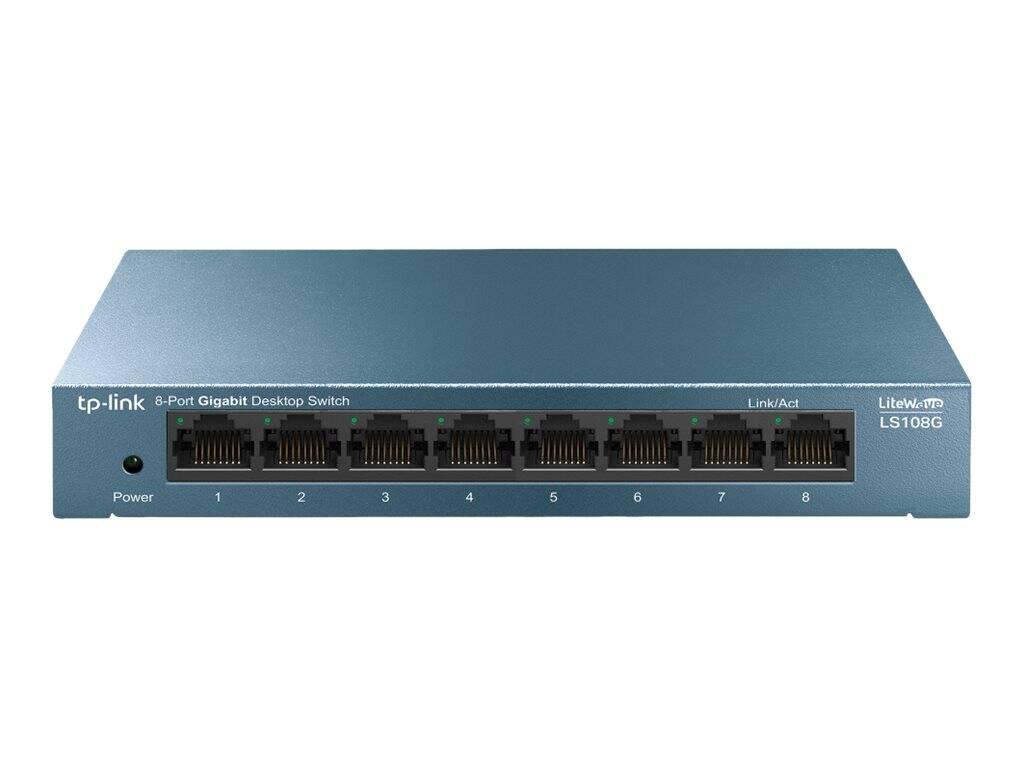 TP-LINK Switch LS108G LiteWave Gigabit 8xRJ-45/10/100/1000Mbps/metalno kućište