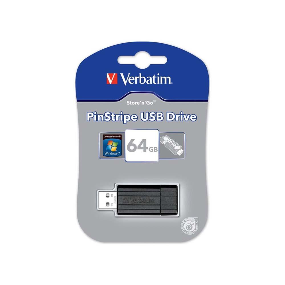Selected image for VERBATIM USB Flash 64GB Pin stripe 2.0 crni