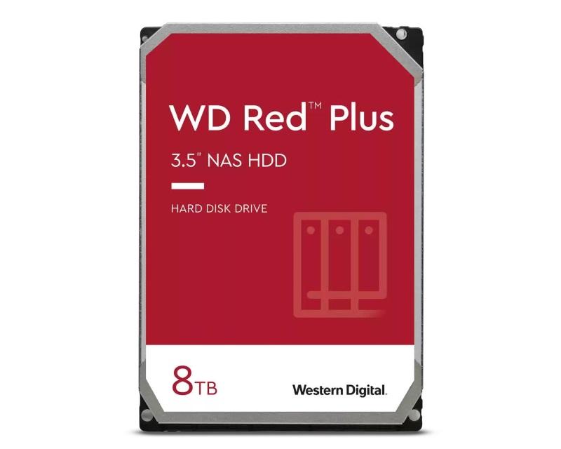 WD Hard disk 8TB 3.5" SATA III 128MB WD80EFZZ Red Plus NAS