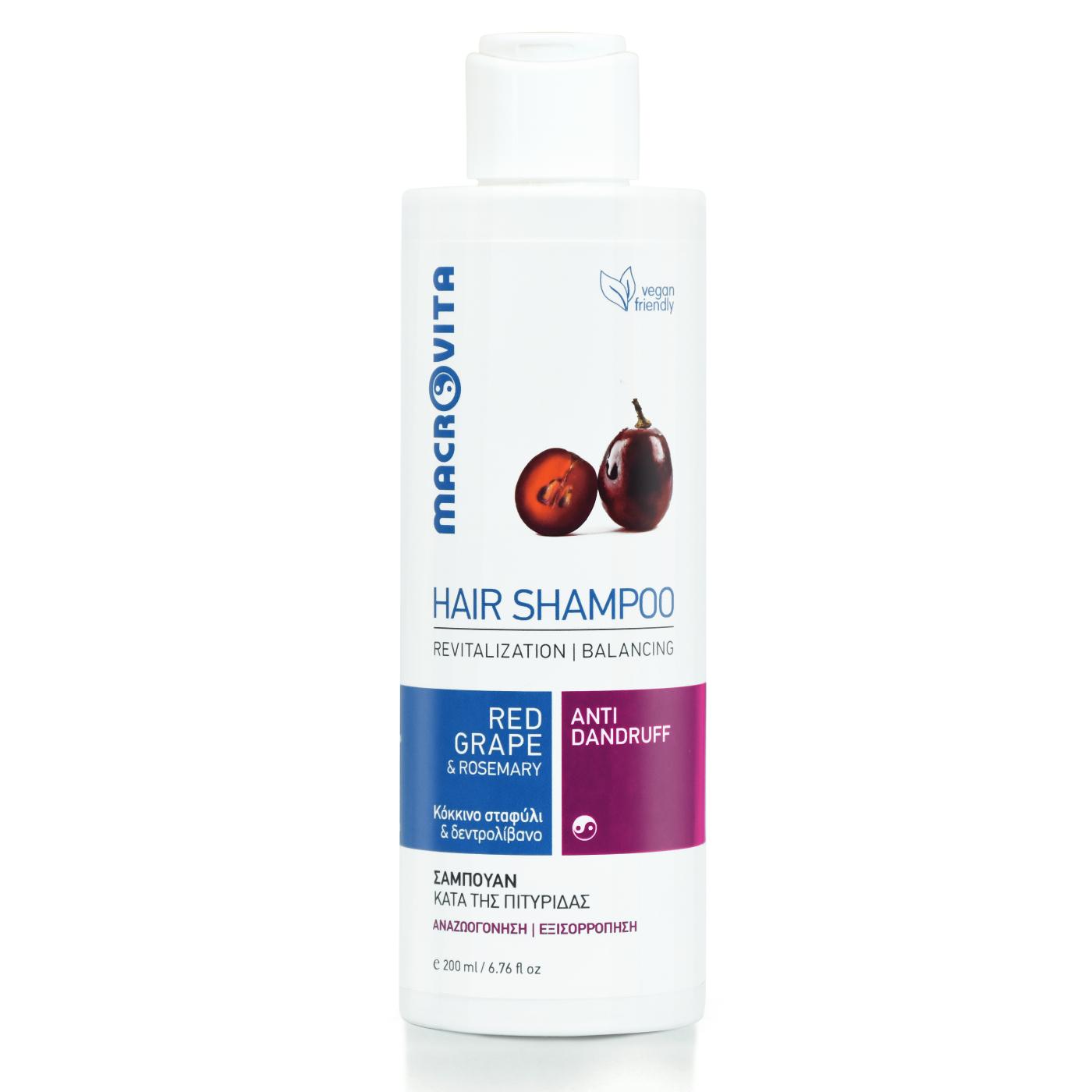 MACROVITA Prirodni šampon protiv peruti – Red Grape 200ml
