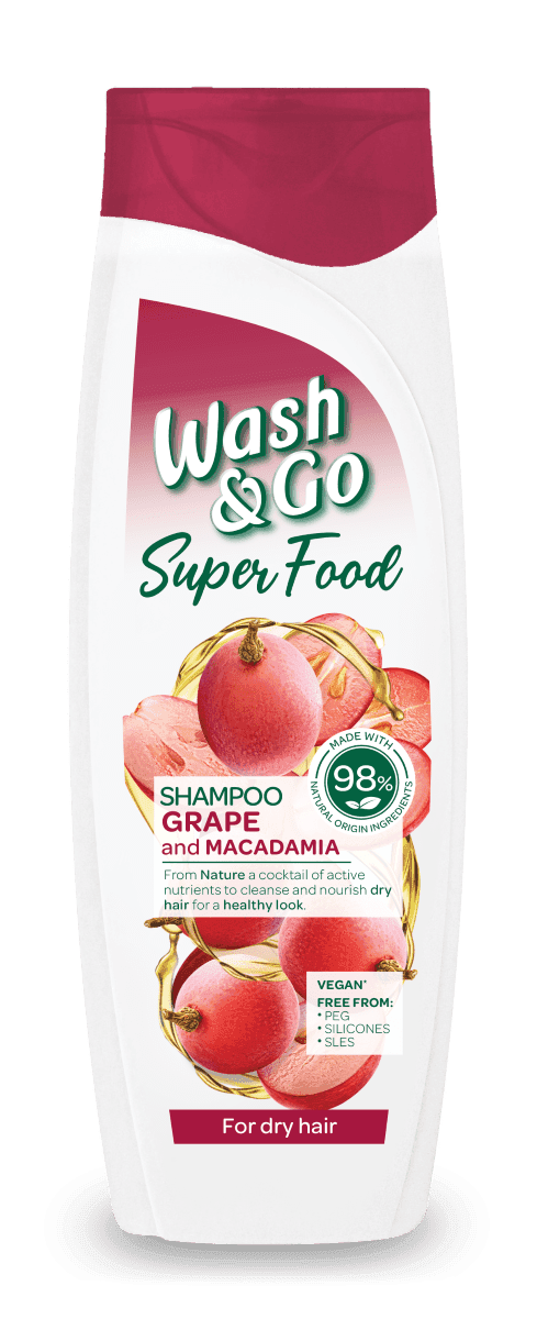 WASH & GO Šampon SUPERFOOD grožđe 400 ml