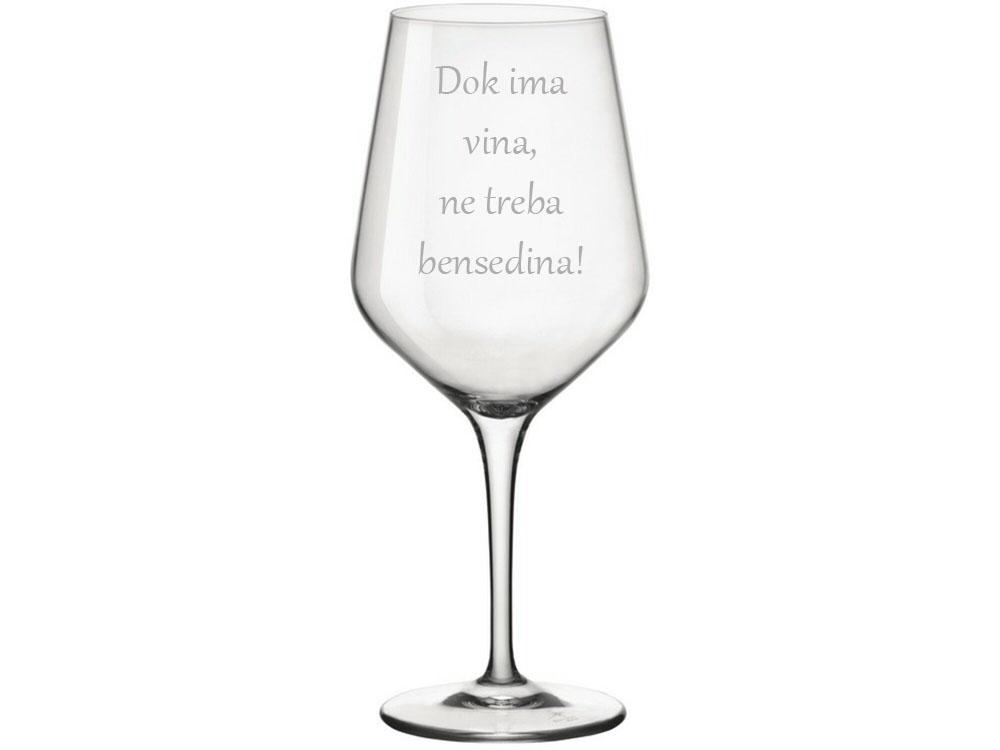 HAPPY PUMPKIN Čaša za vino ''Dok ima vina, ne treba bensedina''