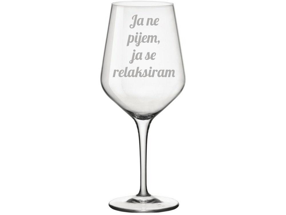 HAPPY PUMPKIN Čaša za vino ''Ja ne pijem, ja se relaksiram''