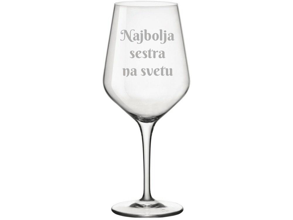 HAPPY PUMPKIN Čaša za vino ''Najbolja sestra na svetu''