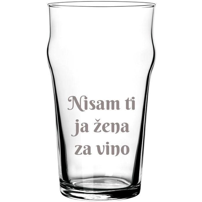 HAPPY PUMPKIN Čaša za pivo ''Nisam ti ja žena za vino''