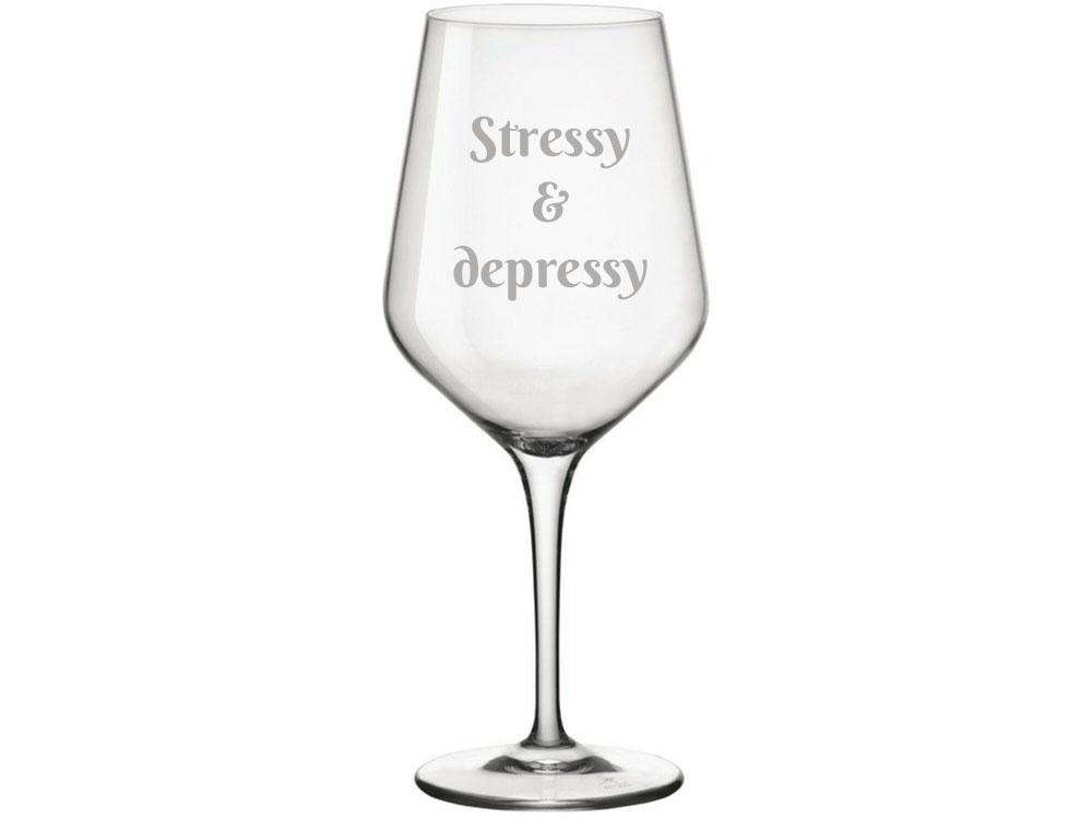 Selected image for HAPPY PUMPKIN Čaša za vino ''Stressy and depressy''