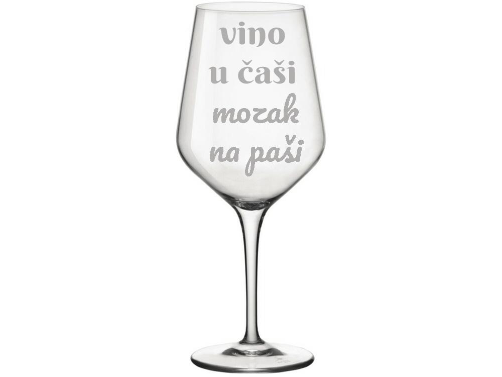 HAPPY PUMPKIN Čaša za vino ''Vino u čaši mozak na paši''