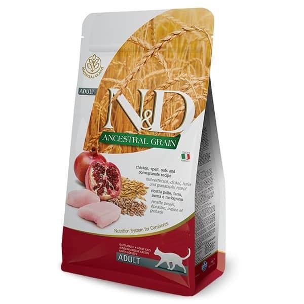 N&D Ancestral Grain Feline Hrana za mačke, Ukus piletine i nara sa žitaricama, 300g