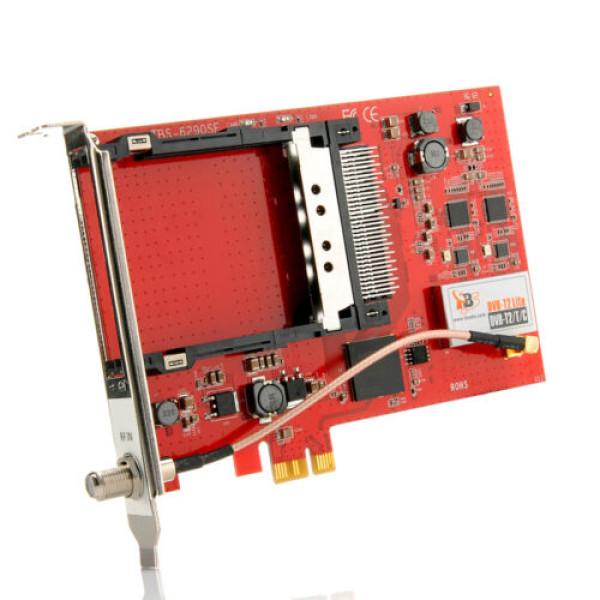 TBS PCIe kartica TBS6290SE DVB-T2/T/C Dual Tjuner Dual CI crvena