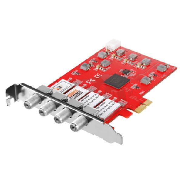 TBS PCIe kartica TBS6904SE DVB-S2X Quad Tjuner crvena