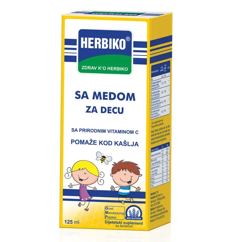 Selected image for ABELA PHARM Herbiko Sirup za decu sa medom 125 ml