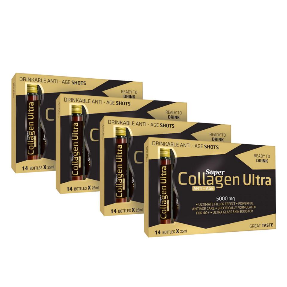 ALEKSANDAR MN Kolagen Super Collagen Ultra Anti-Age 5000mg, 14 x 25ml, 4 pakovanja