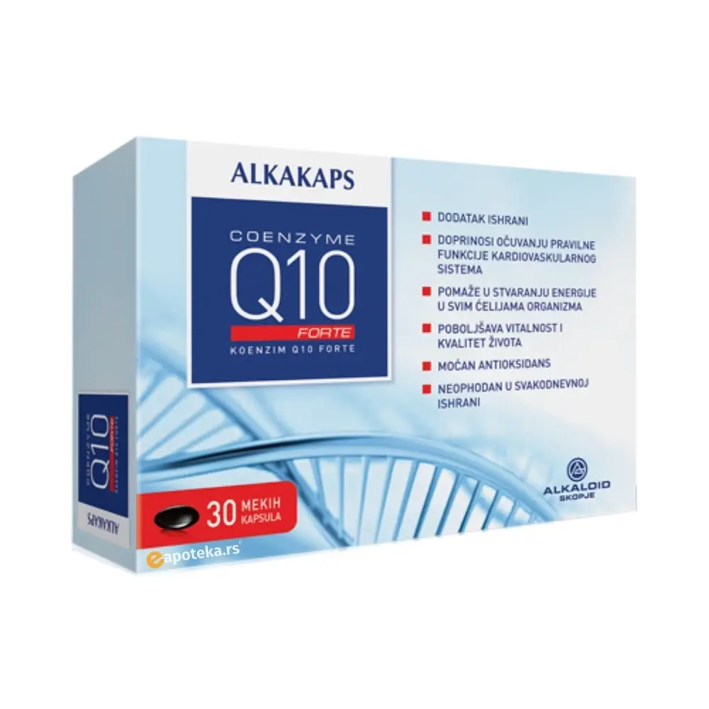 Selected image for ALKALOID Alkakaps Koenzim Q10 Forte 30 mg 30 kapsula