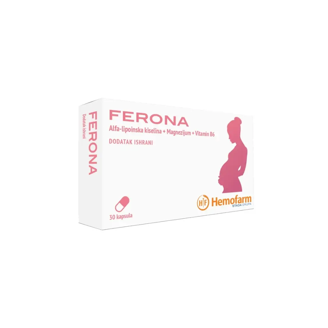 HEMOFARM Dodatak ishrani za trudnice Ferona Alfa Lipoinska Kiselina 30 kapsula