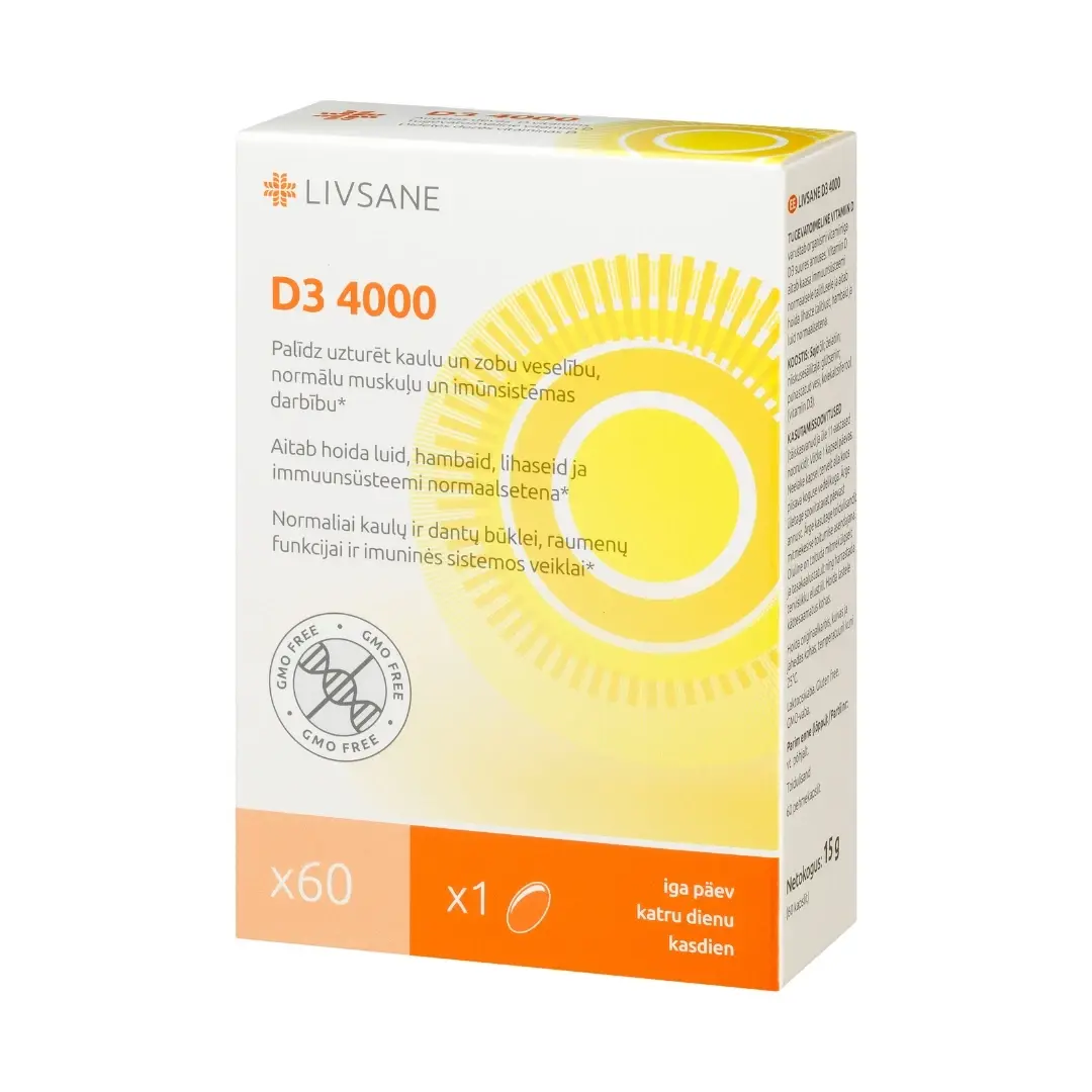 LIVSANE Vitamin D3 4000 A60