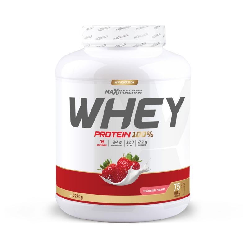 Maximalium Whey Protein, Jagoda-jogurt, 2270 g
