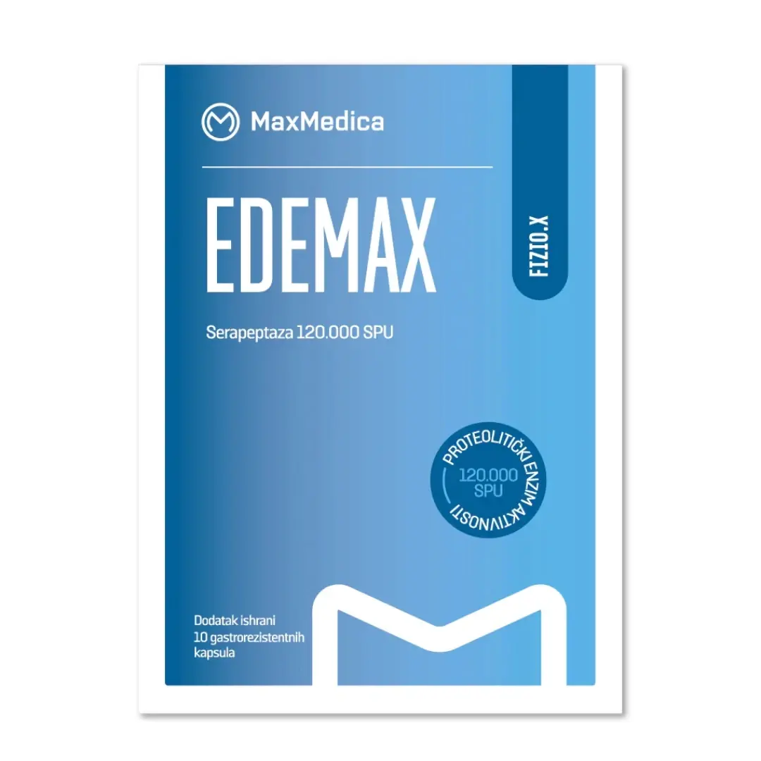 MAXMEDICA Serapeptaza EdeMax 10 gastrorezistentnih kapsula
