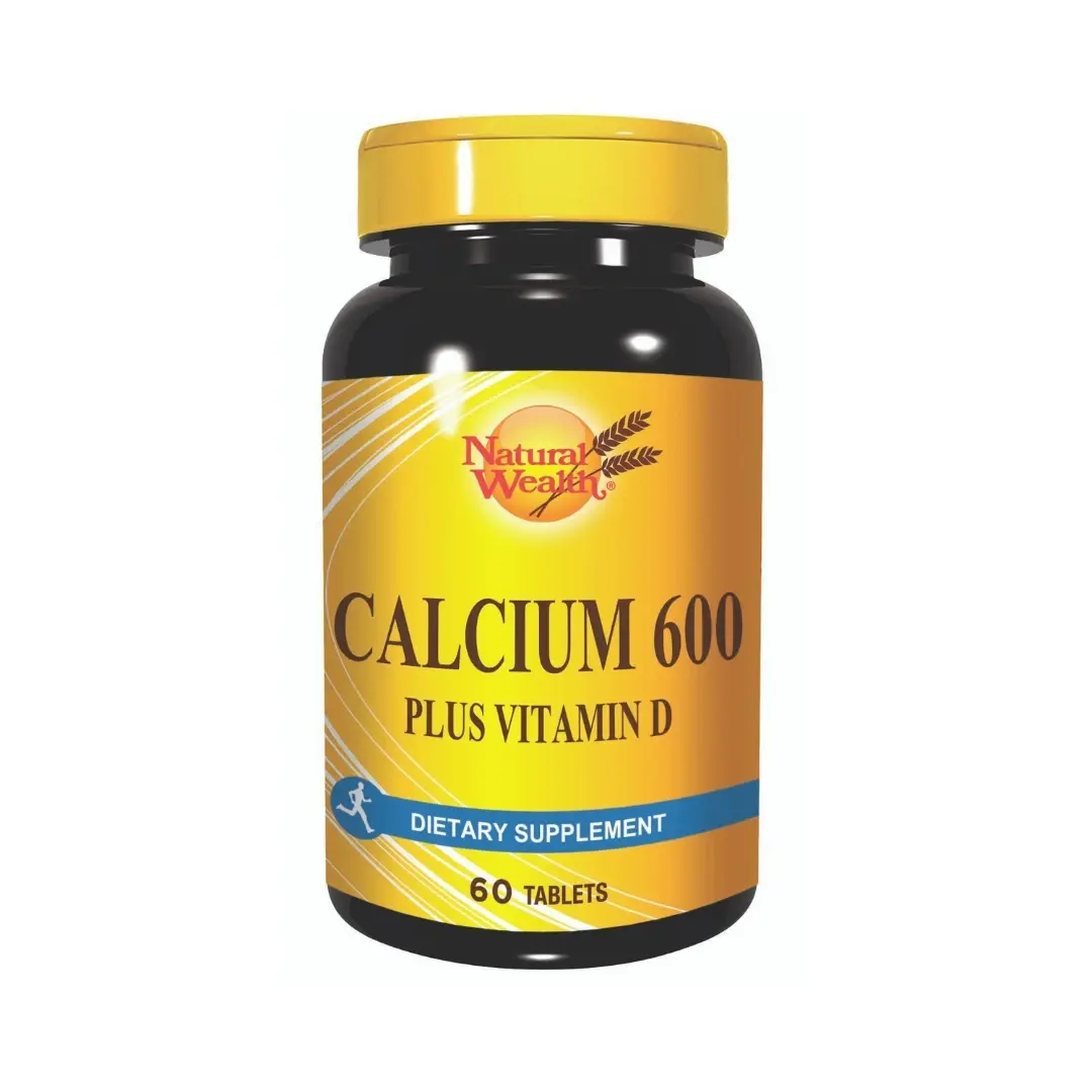 NATURAL WEALTH Kalcijum 600 + Vitamin D 60/1