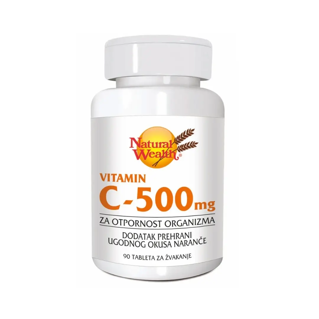 NATURAL WEALTH Vitamin C 500 za žvakanje 90/1