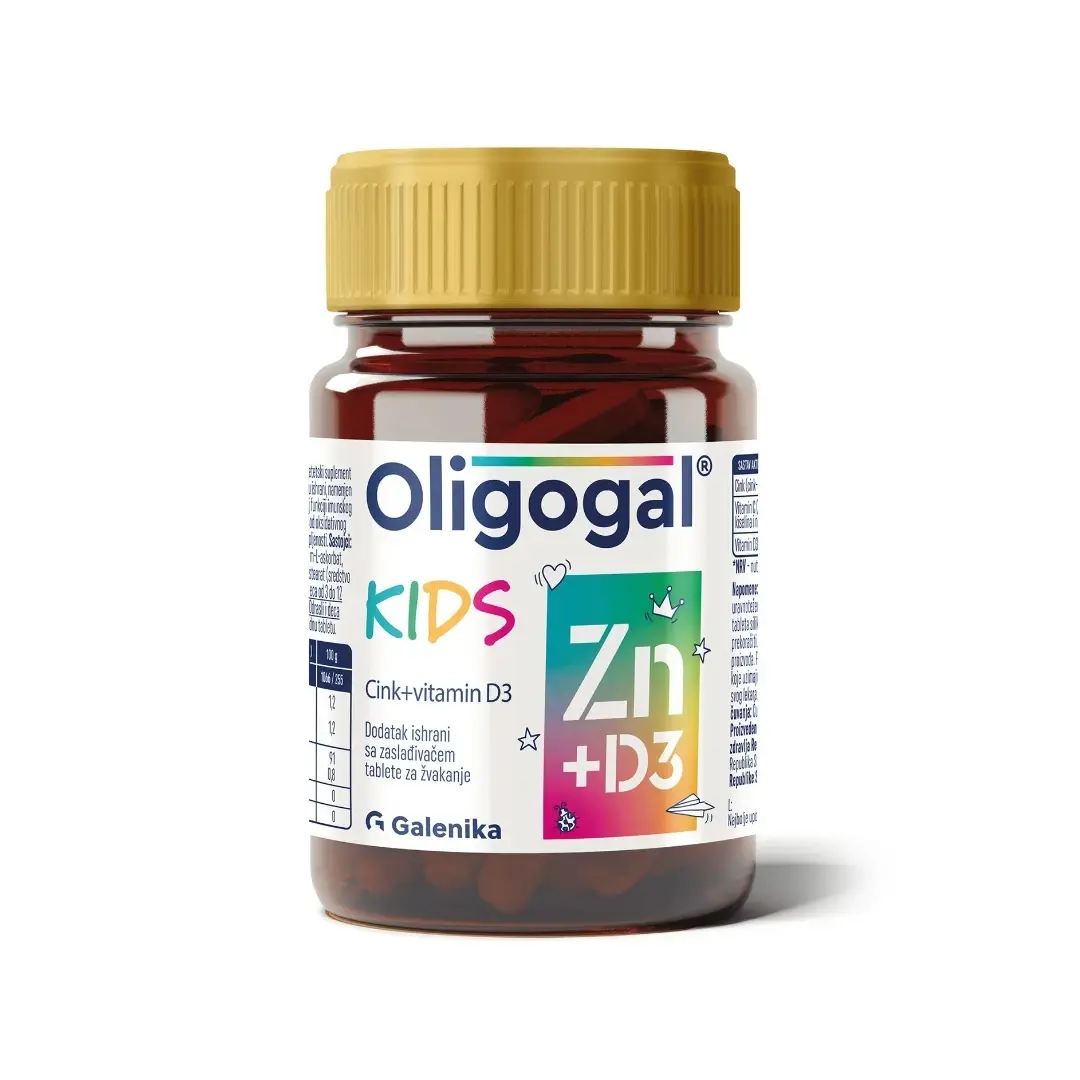 Oligogal® KIDS Zn+D3 60 Tableta za Žvakanje