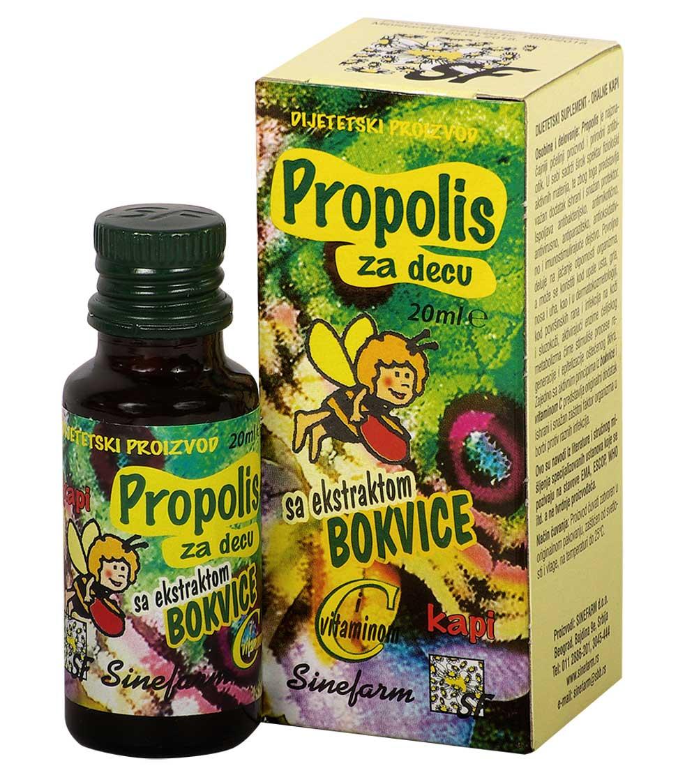 Selected image for SINEFARM Propolis kapi za decu sa bokvicom C vitaminom 20 ml