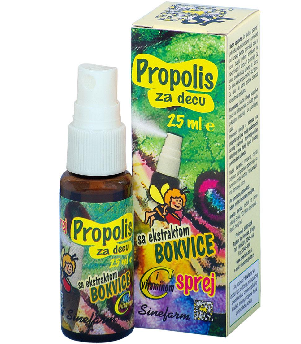 SINEFARM Propolis sprej za decu sa bokvicom i C vitaminom 25ml