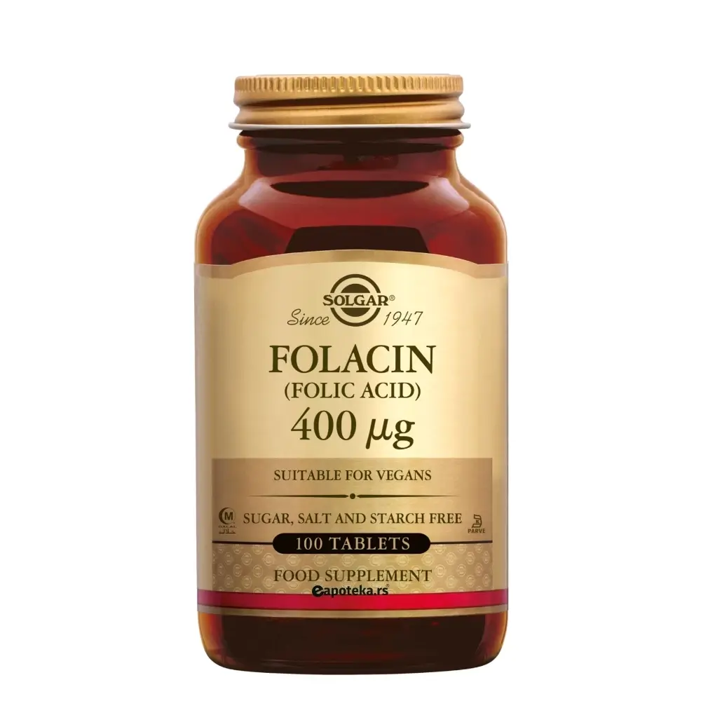Selected image for SOLGAR Folacin Folna Kiselina 400 mcg A100
