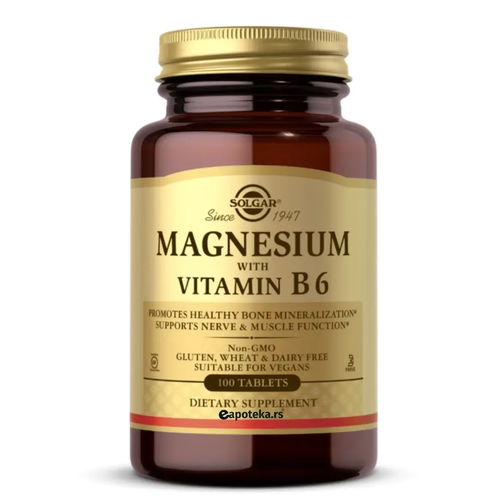 SOLGAR Magnezijum sa vitaminom B6 A100