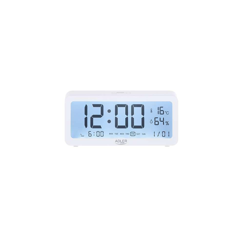 ADLER Budilnik sa alarmom, temperaturom i vlažnošću AD1195W