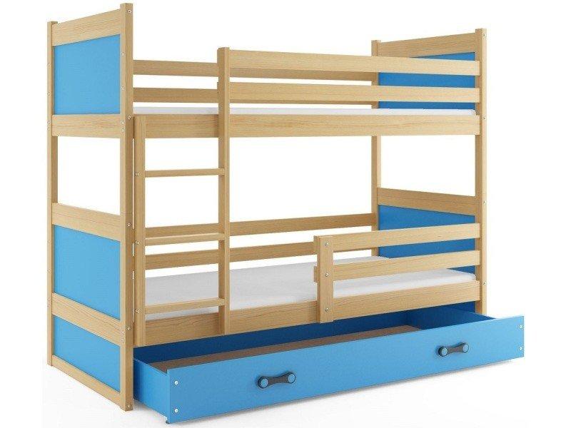 BALOO Krevet na sprat, Bonny Pine, 190x80, Plavi