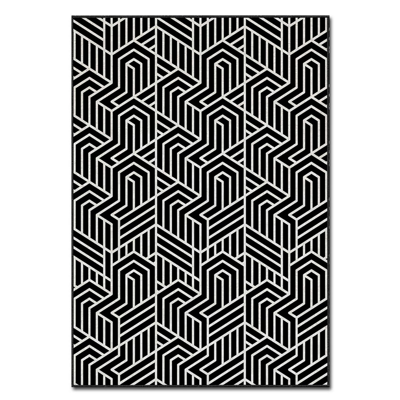 Conceptum Hypnose Tepih Asr Carpet 120, 160x230 cm, Crno-beli
