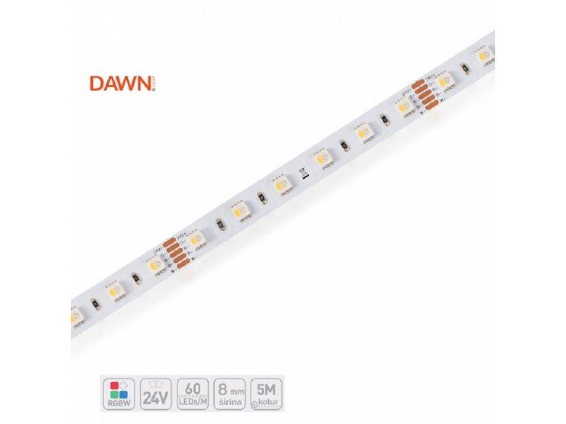 DAWN 5050-60-RGBW LED Traka, 24V 19.2W/M RGB+6500K IP20 HL, 5M,10078 12MM