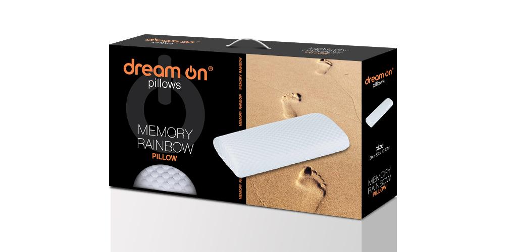 Dream on Memory Rainbow Jastuk od memorijske pene, 59x34x13 cm