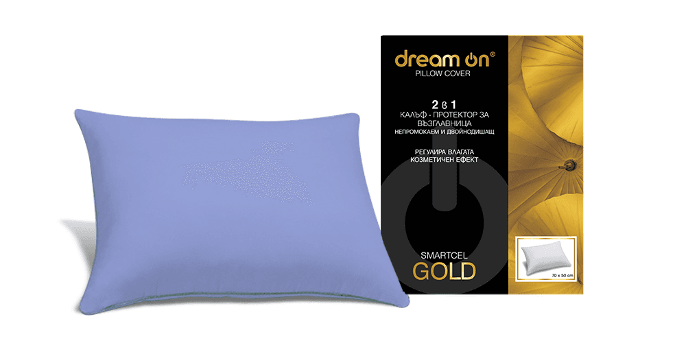 Dream on Smartcel Gold Navlaka za jastuk, Plava, 140x190 cm