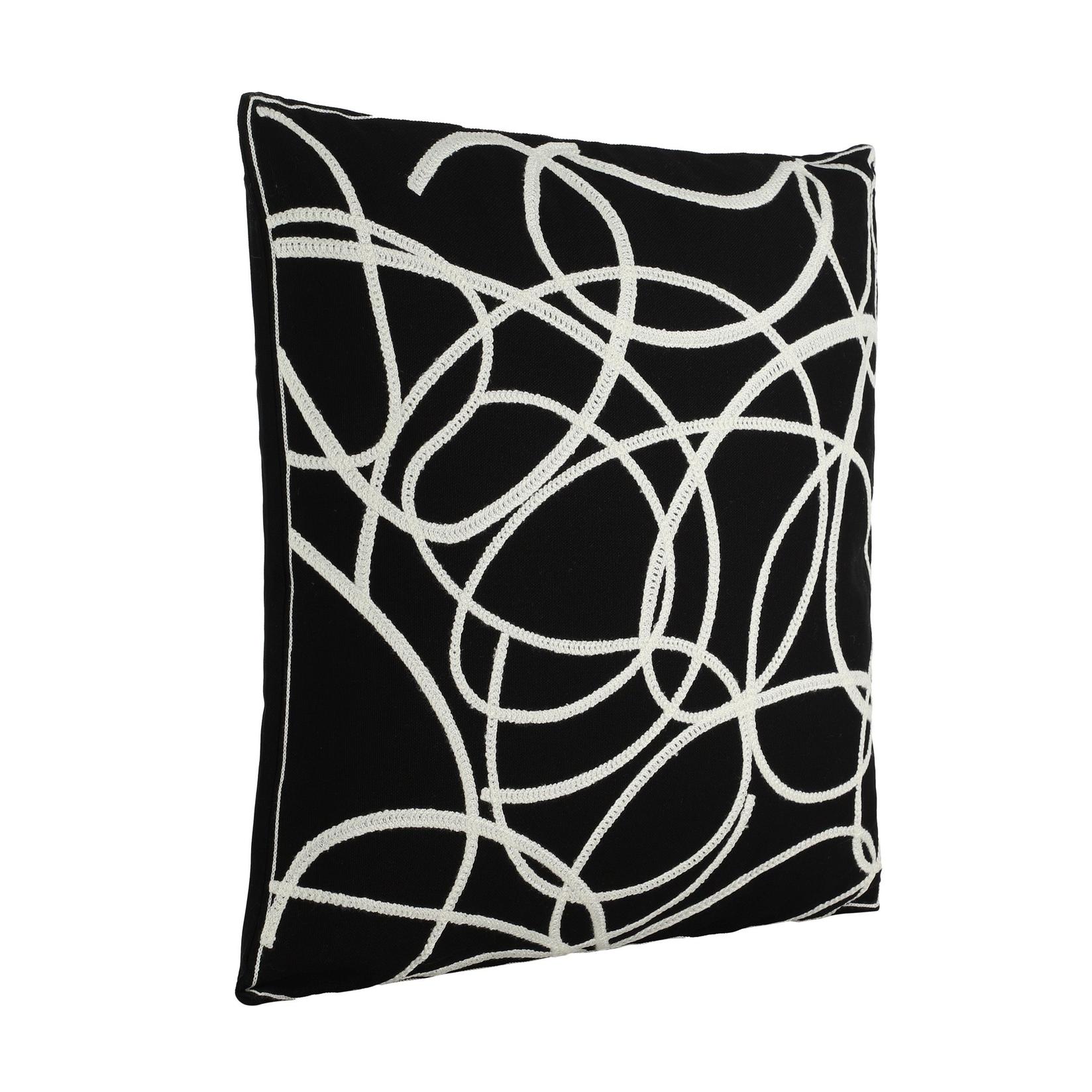 EGLO Dekorativni jastuk Chevery crno-beli
